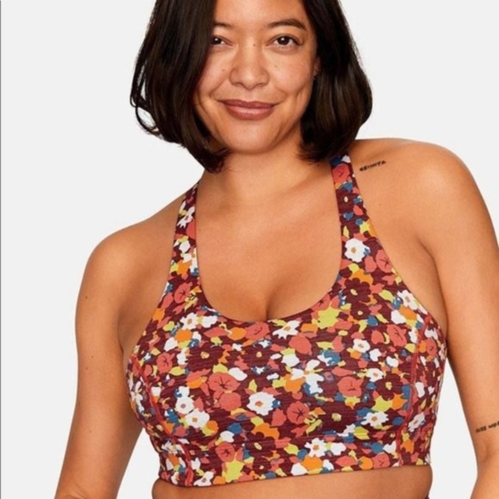 Outdoor voices paprika bloom sports bra